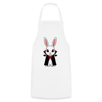 Cute Halloween Rabbit Vampire Chibi Cartoon - Cooking Apron - white - Front - AI Model Male 185 dark (185cm)