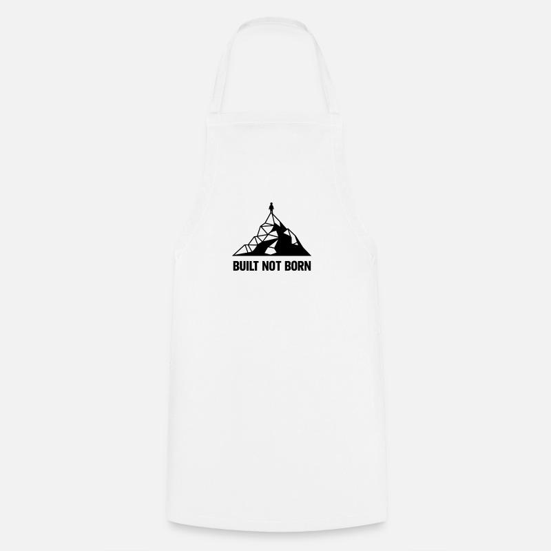 Built Not Born Peak - Cooking Apron - white