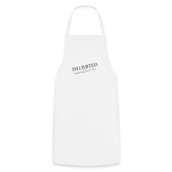 Chemise Typographie Minimaliste Édition Illimitée - Tablier de cuisine - blanc - Devant - AI Model Male 185 dark (185cm)