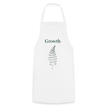 Growth Farn - Kochschürze - Weiß - Vorne - AI Model Male 185 dark (185cm)