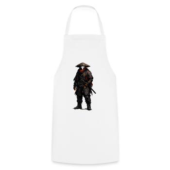 Docteur de la Peste Ninja Noir - Tablier de cuisine - blanc - Devant - AI Model Male 185 dark (185cm)