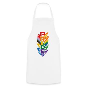 Diversité du défilé CSD du T-shirt arc-en-ciel de la fierté - Tablier de cuisine - blanc - Devant - AI Model Male 185 dark (185cm)