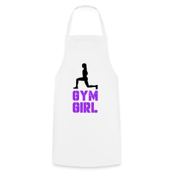 Gym Girl Kraft-Attitüde - Kochschürze - Weiß - Vorne - AI Model Male 185 dark (185cm)