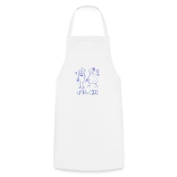 Grandma and OPa - Cooking Apron - white - Front - AI Model Male 185 dark (185cm)