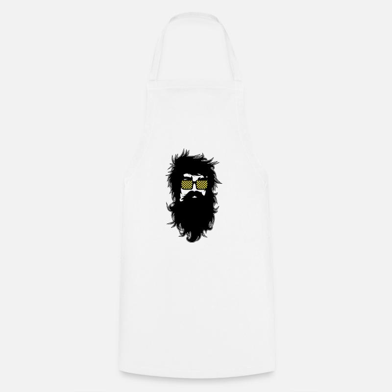 Men With Beards & Glasses - Cooking Apron - white