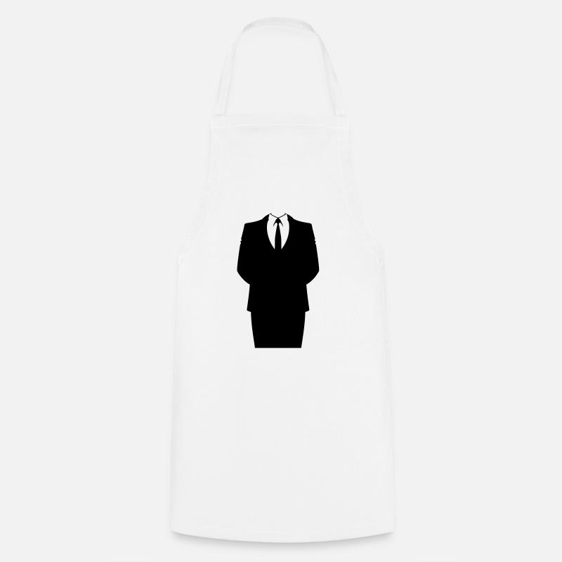 Suit and Tie - Cooking Apron - white