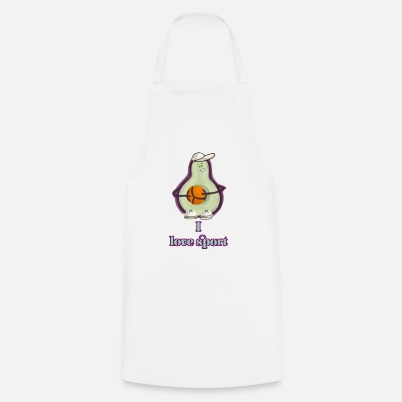 Avocado exercising - Cooking Apron - white