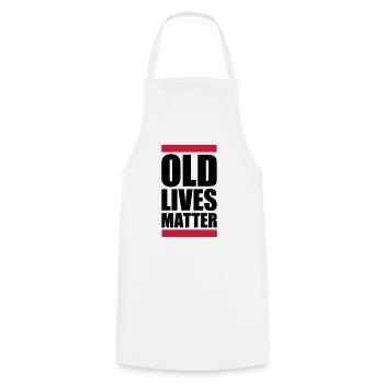 old lives matter Zitat - Kochschürze - Weiß - Vorne - AI Model Male 185 dark (185cm)