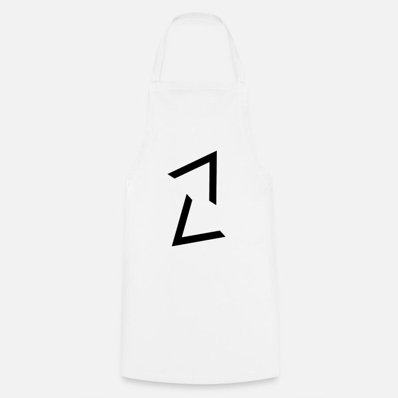 Forme géométrique triangle - Tablier de cuisine - blanc