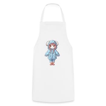 Magical Happiness - The Cute Anime Girl - Tablier de cuisine - blanc - Devant - AI Model Male 185 dark (185cm)
