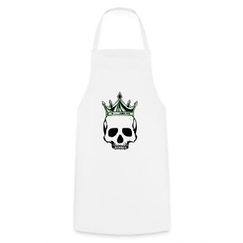 Couronne du roi du crâne - Tablier de cuisine - blanc - Devant - AI Model Male 185 dark (185cm)