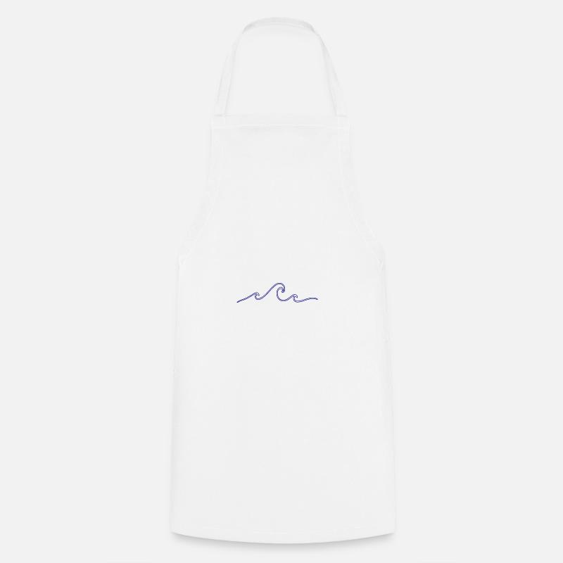Waves - Cooking Apron - white