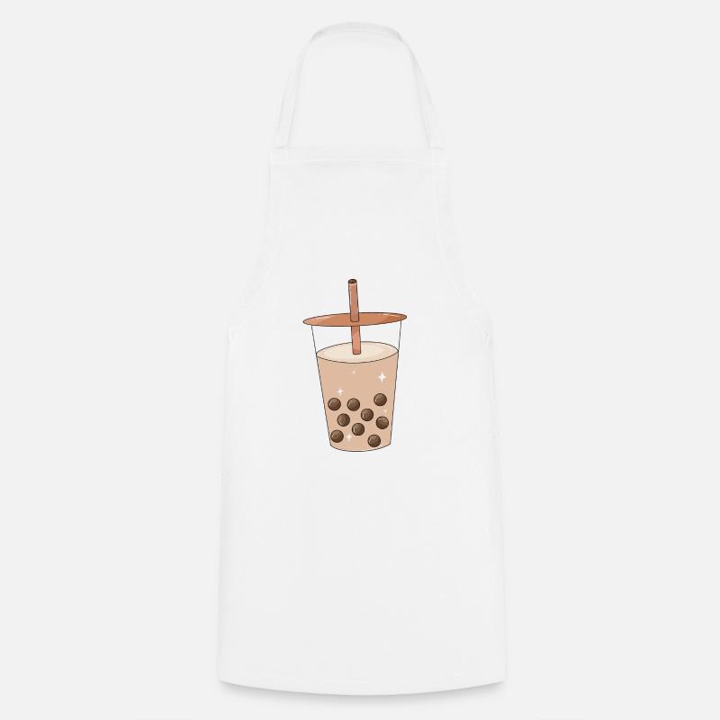 Bubble Tea - Kochschürze - Weiß