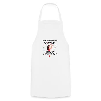 You are doing a great job 1st mothers day - Cooking Apron - white - Front - AI Model Male 185 dark (185cm)