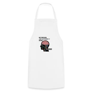 Pas cassé – juste câblé différemment - Tablier de cuisine - blanc - Devant - AI Model Male 185 dark (185cm)
