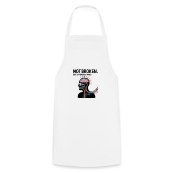 Pas cassé – juste câblé différemment - Tablier de cuisine - blanc - Devant - AI Model Male 185 dark (185cm)