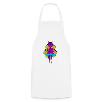 Une belle et drôle poupée - Tablier de cuisine - blanc - Devant - AI Model Male 185 dark (185cm)