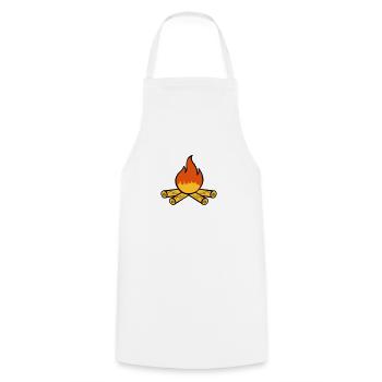 feu de camp - Tablier de cuisine - blanc - Devant - AI Model Male 185 dark (185cm)