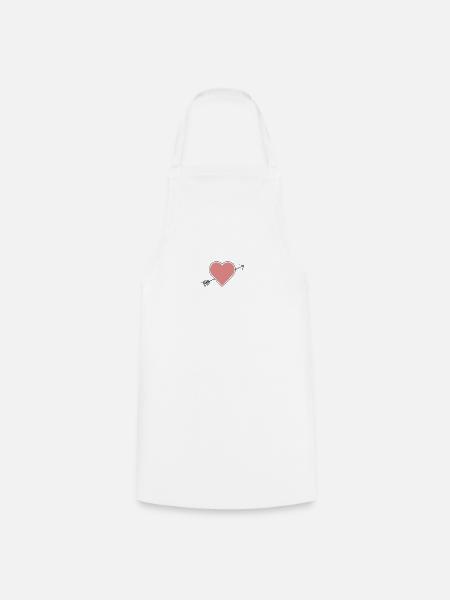heart - Cooking Apron - white
