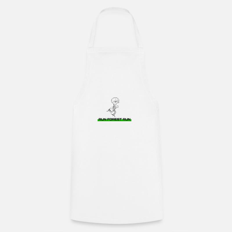 Run Forest Run - Cooking Apron - white