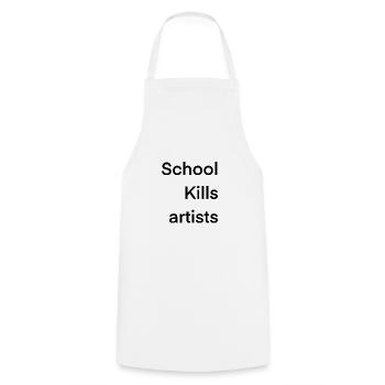 School kills artists - Tablier de cuisine - blanc - Devant - AI Model Male 185 dark (185cm)