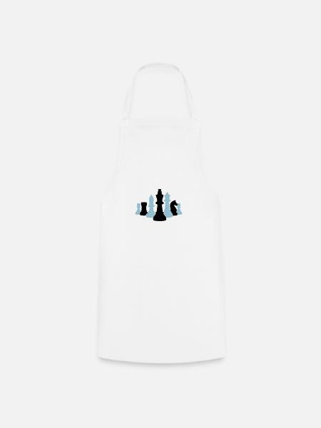 échecs 001 - Tablier de cuisine - blanc
