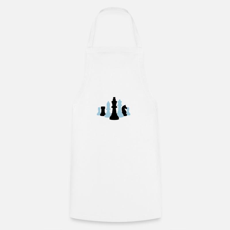 échecs 001 - Tablier de cuisine - blanc