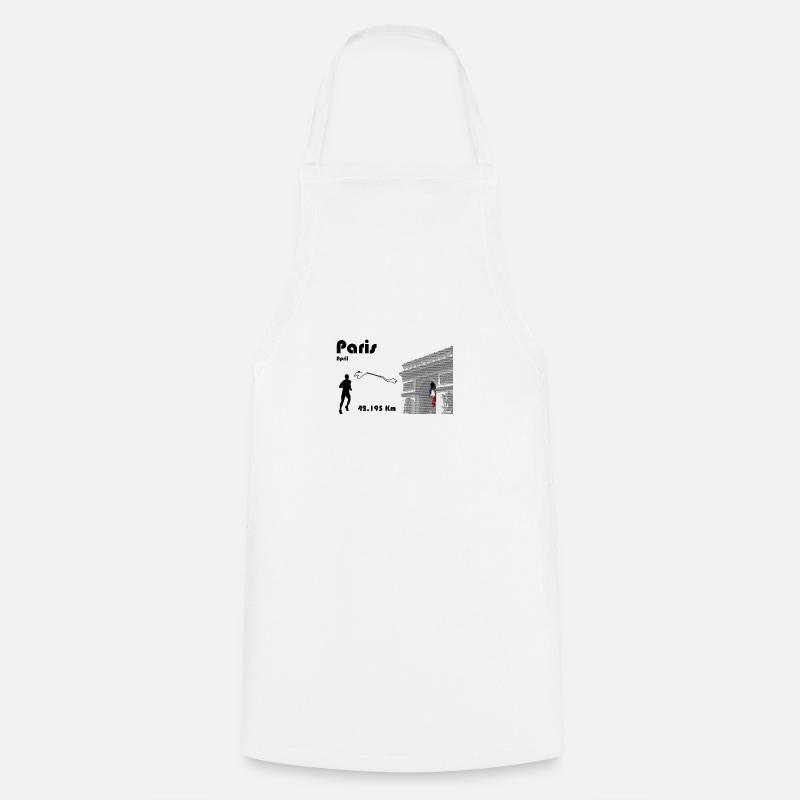 Paris marathon - Tablier de cuisine - blanc