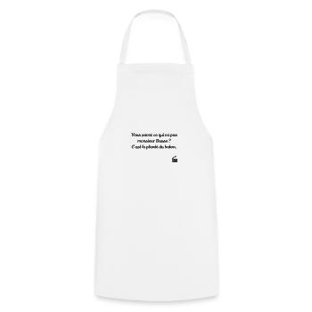 C'est le planté de bâton / Humour / Réplique Culte - Tablier de cuisine - blanc - Devant - AI Model Male 185 dark (185cm)