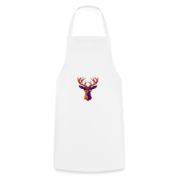 Retro Deer Revolt - Cooking Apron - white - Front - AI Model Male 185 dark (185cm)
