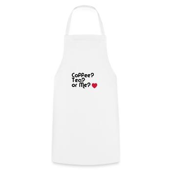 coffee tea or me - Tablier de cuisine - blanc - Devant - AI Model Male 185 dark (185cm)