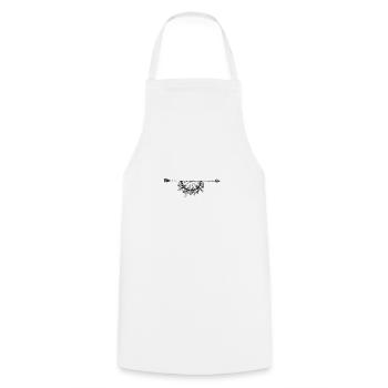 Arrow with lotus mandala - Cooking Apron - white - Front - AI Model Male 185 dark (185cm)