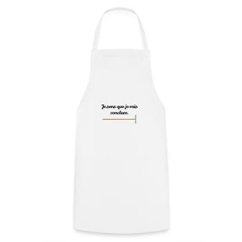 Je sens que je vais conclure... Les Bronzés - Tablier de cuisine - blanc - Devant - AI Model Male 185 dark (185cm)