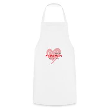 Valentine's gift Together Forever - Cooking Apron - white - Front - AI Model Male 185 dark (185cm)