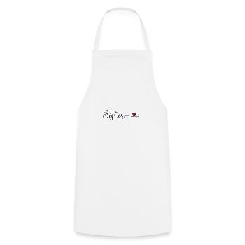Sister - Cooking Apron - white - Front - AI Model Male 185 dark (185cm)
