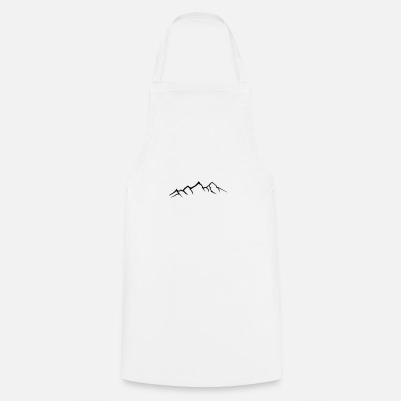 mountains - Cooking Apron - white