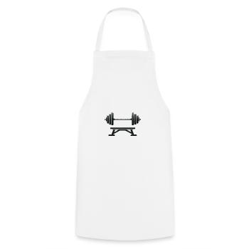Dumbbell Bench Press - Cooking Apron - white - Front - AI Model Male 185 dark (185cm)