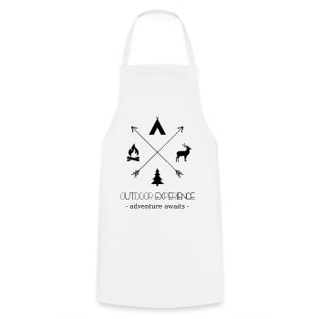 Outdoor Experience Adventure Awaits - Cooking Apron - white - Front - AI Model Male 185 dark (185cm)