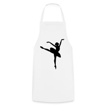 Ballet Dancer - Cooking Apron - white - Front - AI Model Male 185 dark (185cm)
