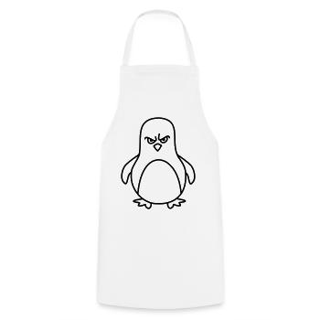 lustiger pinguin - Kochschürze - Weiß - Vorne - AI Model Male 185 dark (185cm)