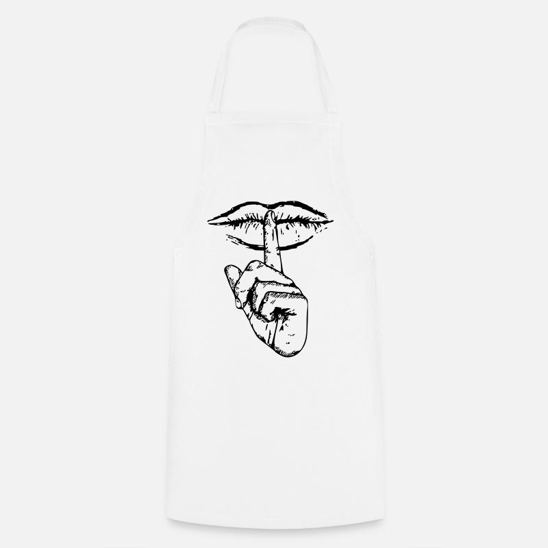 Mouth Shut - Tablier de cuisine - blanc