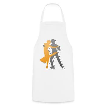 Queer Tango Argentino - Cooking Apron - white - Front - AI Model Male 185 dark (185cm)