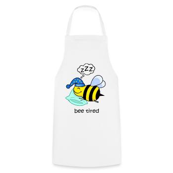 bee tired, funny tired bee cute animals sleep - Cooking Apron - white - Front - AI Model Male 185 dark (185cm)