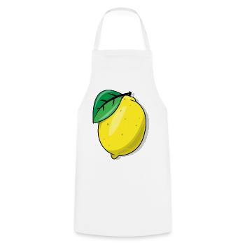 lemon - Cooking Apron - white - Front - AI Model Male 185 dark (185cm)