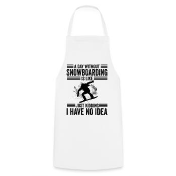 Snowboarder Snowboarding Gift - Cooking Apron - white - Front - AI Model Male 185 dark (185cm)