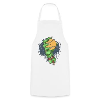 Padel Halloween Zombie Hand Paddle Tennis Ball - Cooking Apron - white - Front - AI Model Male 185 dark (185cm)