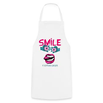 SOURIS, CELA REND LES GENS CONFUS - Tablier de cuisine - blanc - Devant - AI Model Male 185 dark (185cm)
