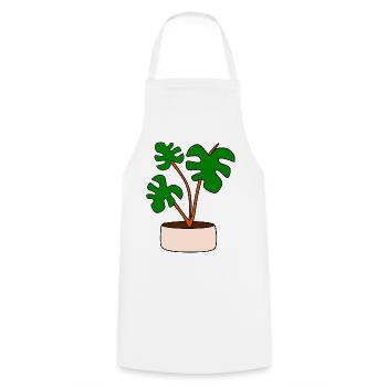 Cadeau pour la fête des mères : Idée de cadeau pour la fête des mères - Tablier de cuisine - blanc - Devant - AI Model Male 185 dark (185cm)