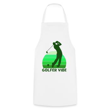 Golf, Golfer, Golfer Vibe - Kochschürze - Weiß - Vorne - AI Model Male 185 dark (185cm)