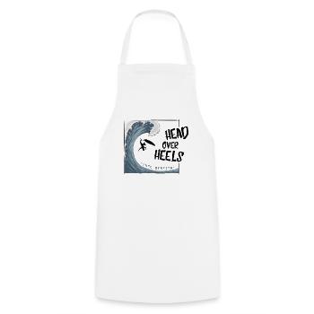 Tête baissée dans le surf surf surf surf ironie - Tablier de cuisine - blanc - Devant - AI Model Male 185 dark (185cm)
